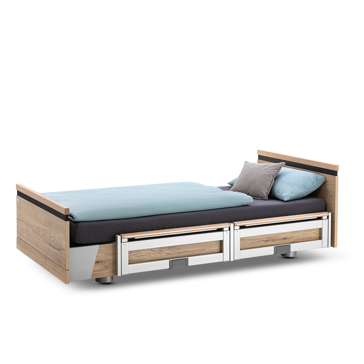 Design care bed AURA 90 cm (wood design)