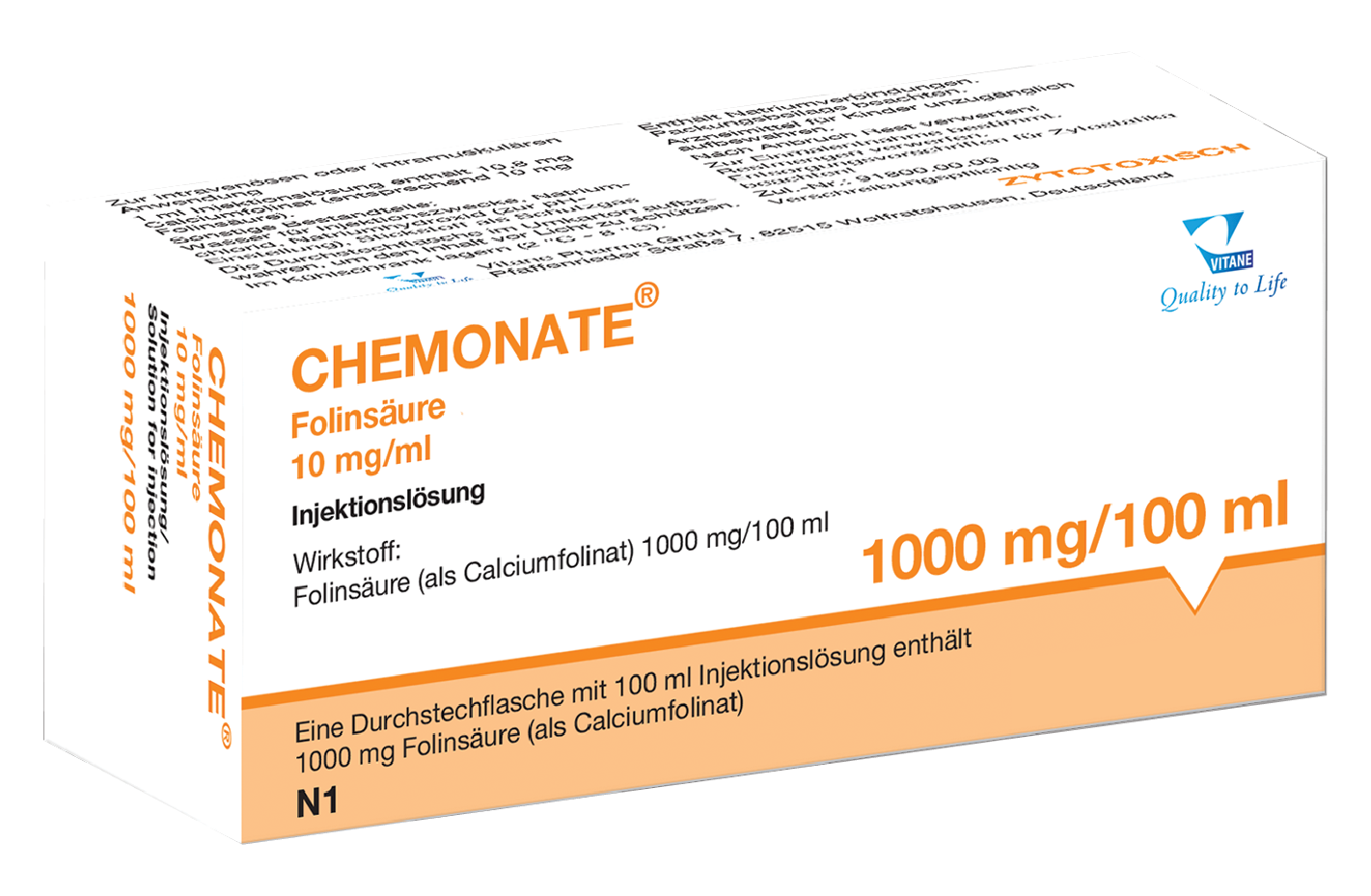 CHEMONATE - Folinic Acid Vitane 10mg/ml